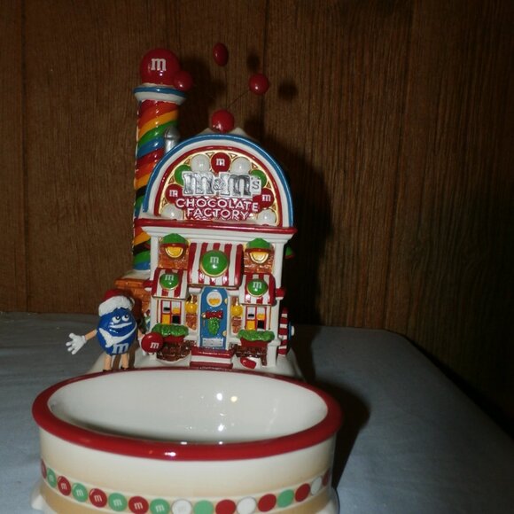 VTG Dept 56 M&M's Chocolate Candy Factory Lighted House w/Dish **New w/ Box - Picture 5 of 15